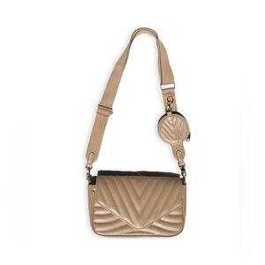 Ant Expedition Quilted Crossbody Shoulder Bag with Chain Strap & Coin Purse